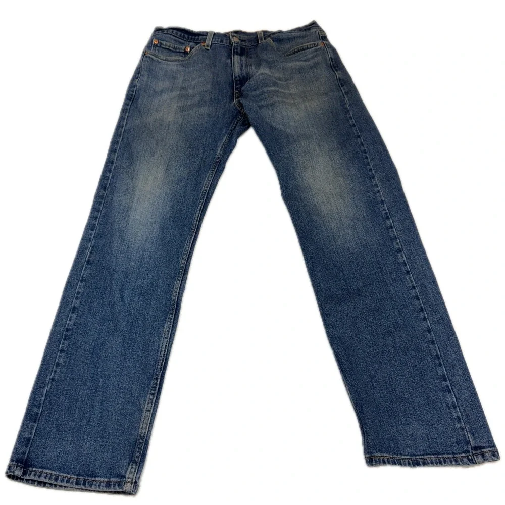 Levis Jeans Mens 33x30 Blue 505 Regular Fit Straight Leg Denim Indie Grunge